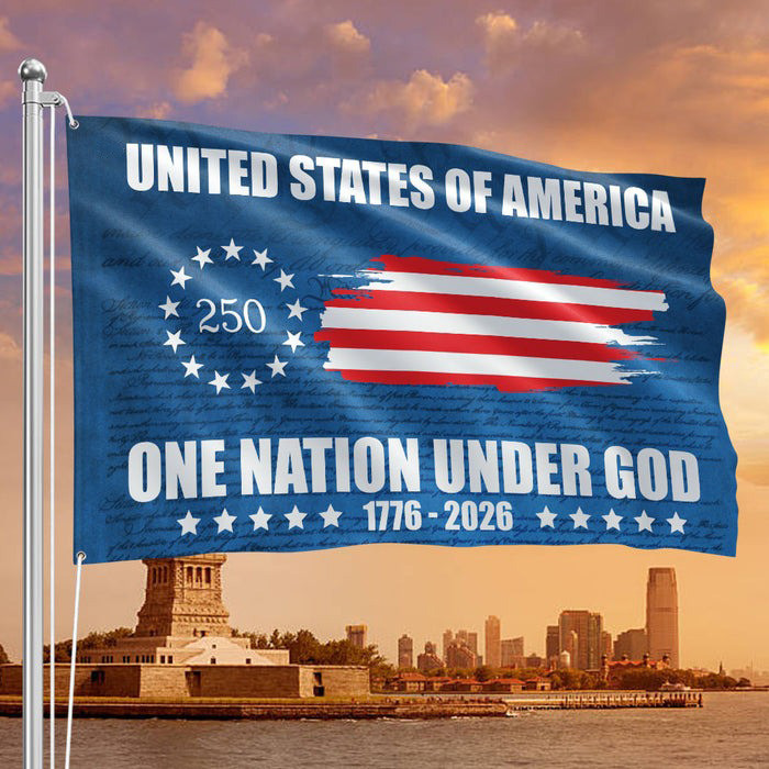 250 One Nation Under God American Flag Independence Day Home Decor Flag Gifts For Patriotic - Tradiviet