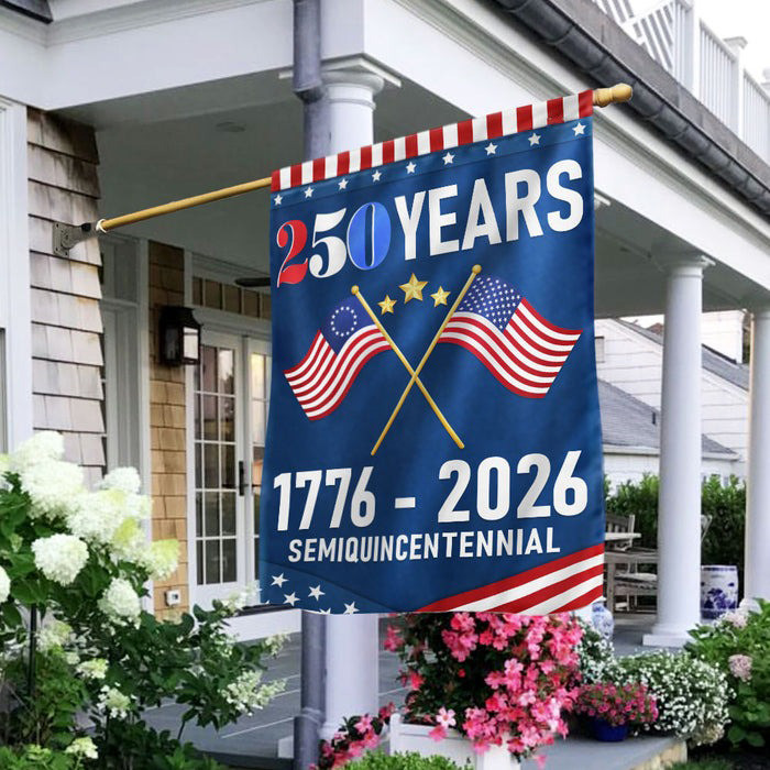 250Th Anniversary Semiquincentennial Flag 1776 2026 Honor Independence Patriotic Decor - Tradiviet