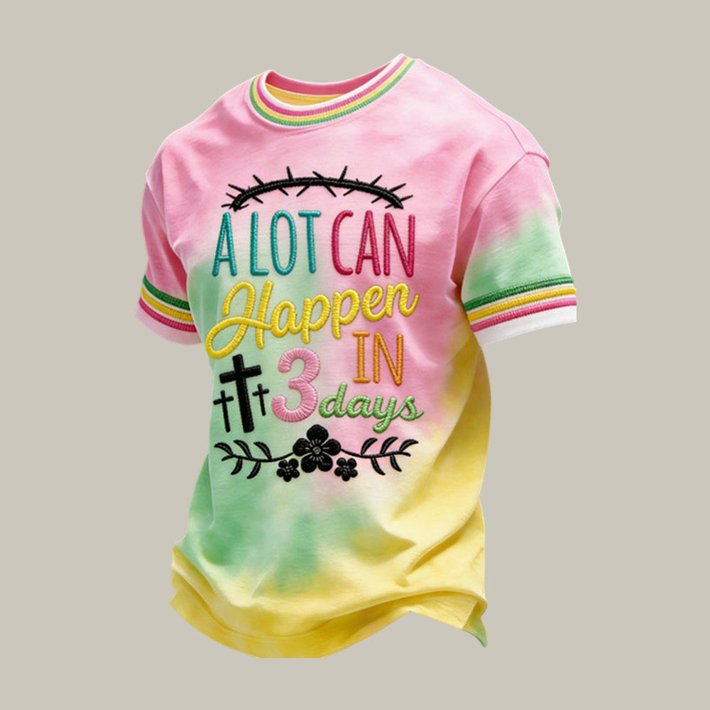 A Lot Can Happen In 3 Days T-Shirt Faith In Jesus Shirt Unique Gift For Christian Father - Tradiviet - Image 2