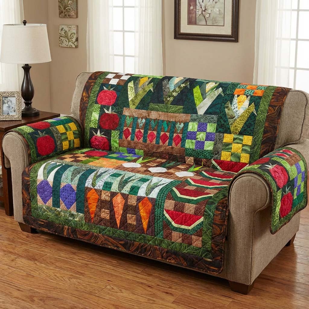 Abundant Gardening Quilted Sofa Cover Modern Room Decor Presents For New Home - Tradiviet