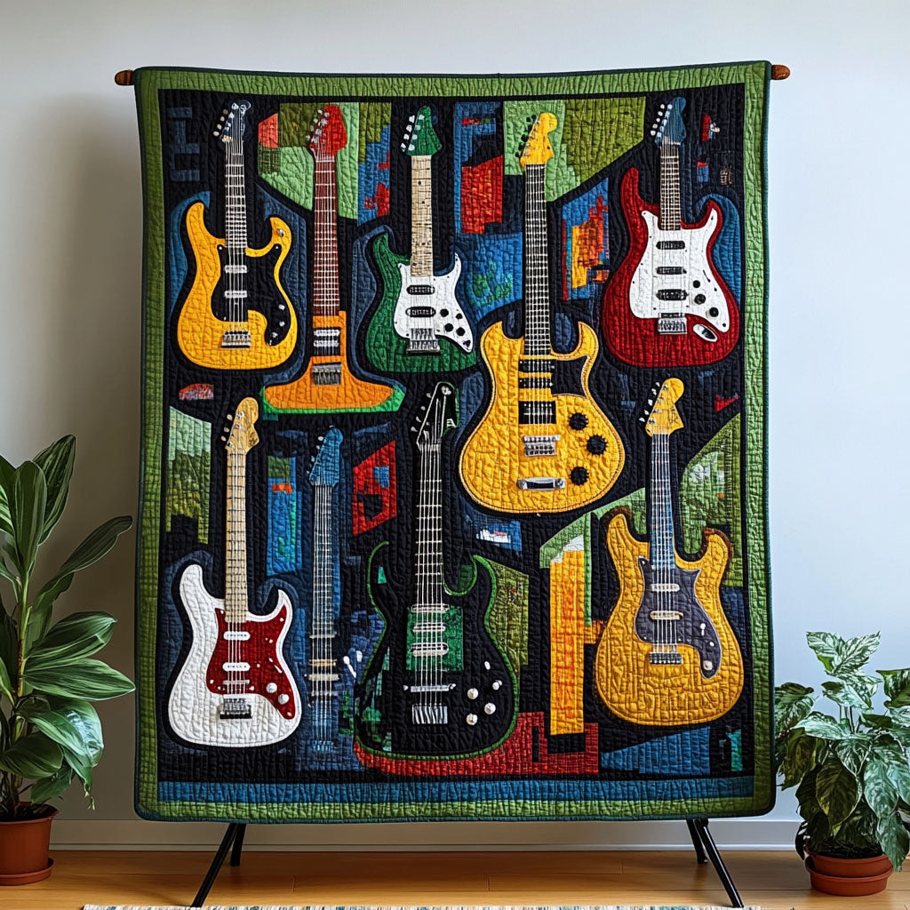 Acoustic Vibes Quilted Blanket Holiday Home Decor Patriotic Gifts For Women - Tradiviet