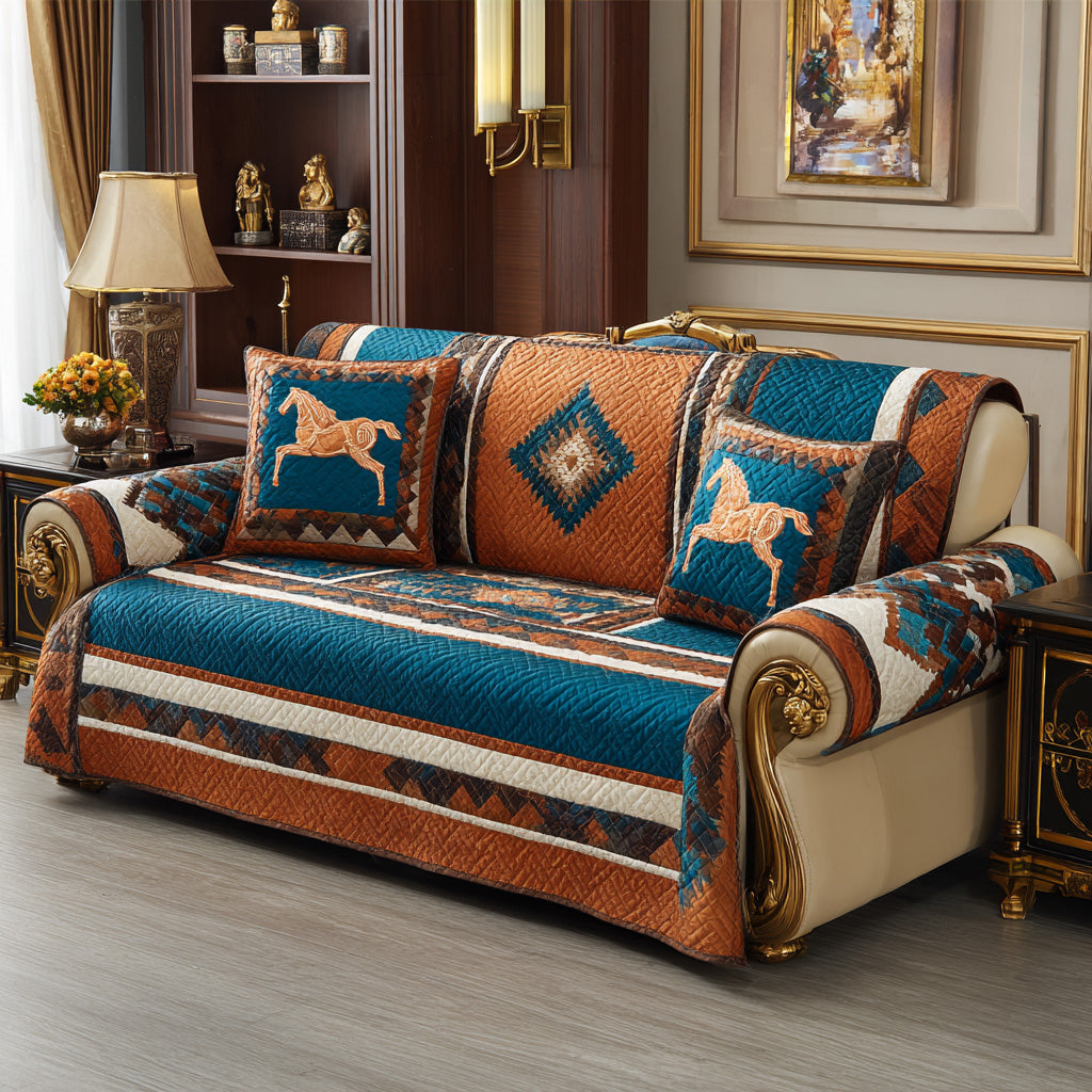 Adobe Mustang Quilted Sofa Cover Cozy Room Decor Unique Home Decor Finds - Tradiviet