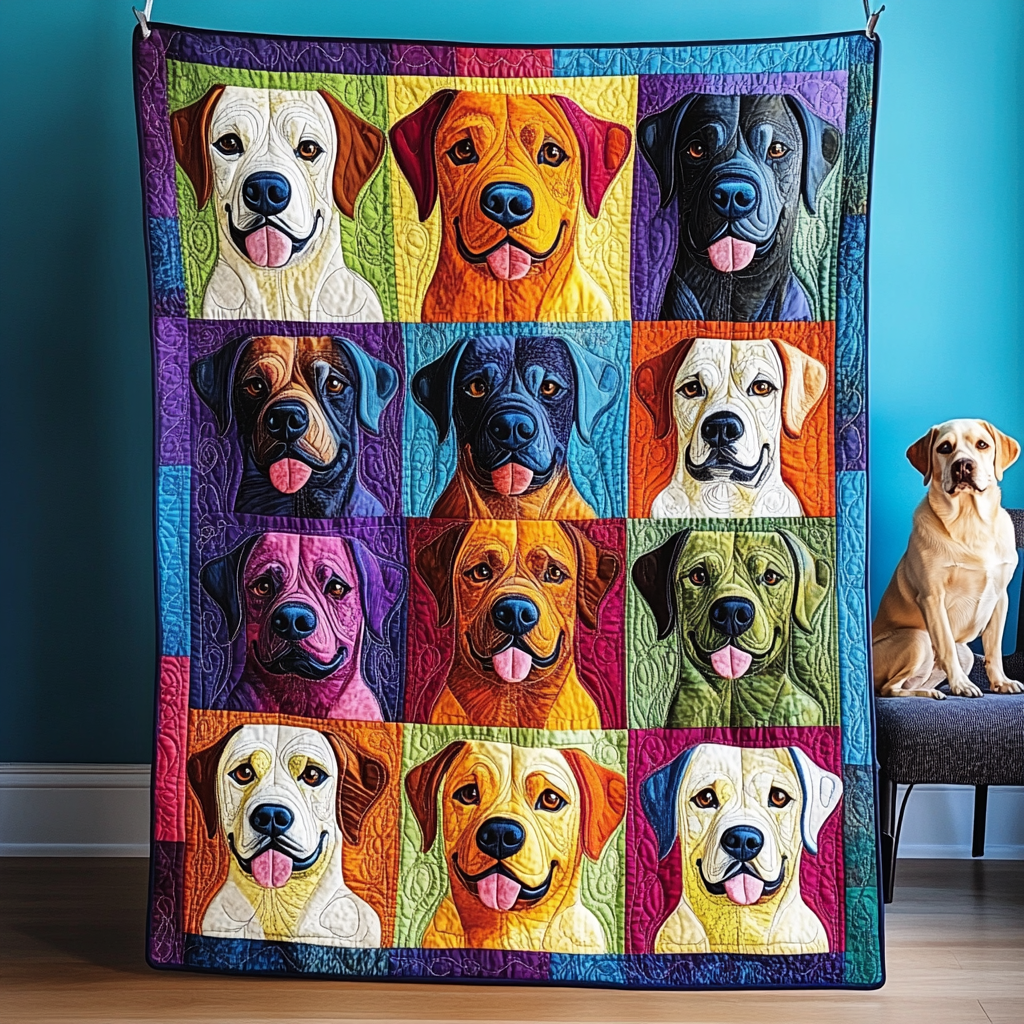 Adorable Labrador Quilted Blanket Bedroom Decorations Gift For Brother - Tradiviet