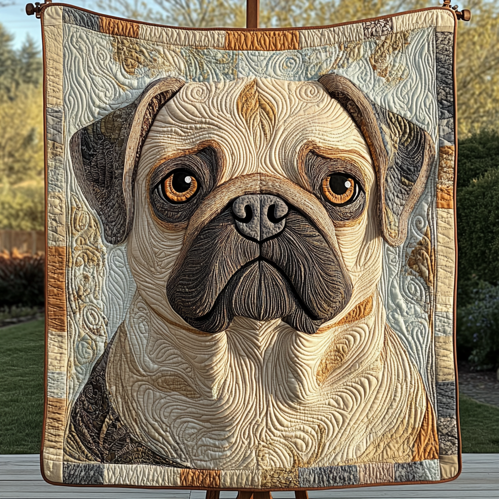 Adorable Pug Quilted Blanket Room Decoration Items Gift For Aunt - Tradiviet