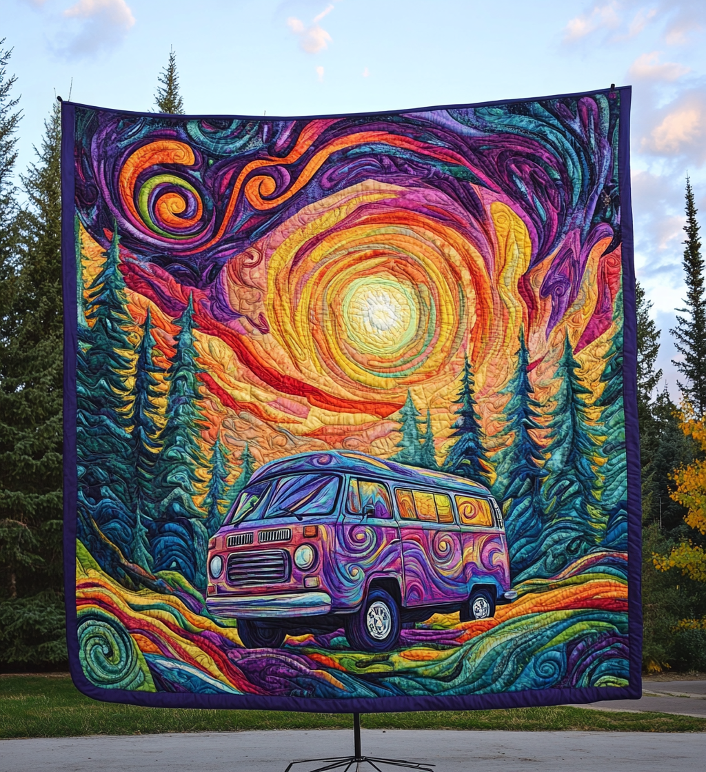 Adventure Awaits Quilted Blanket House Decorations Inside Gift For Family - Tradiviet