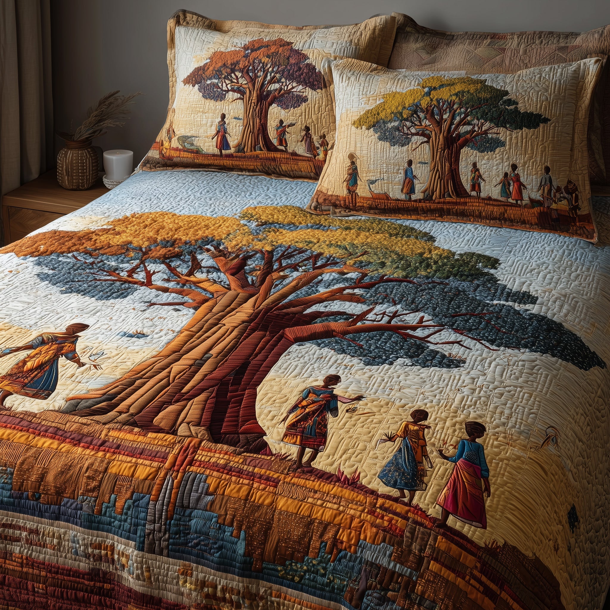 African Dream Quilted Bedding Set African Dream Festivity Gift For Dream - Tradiviet