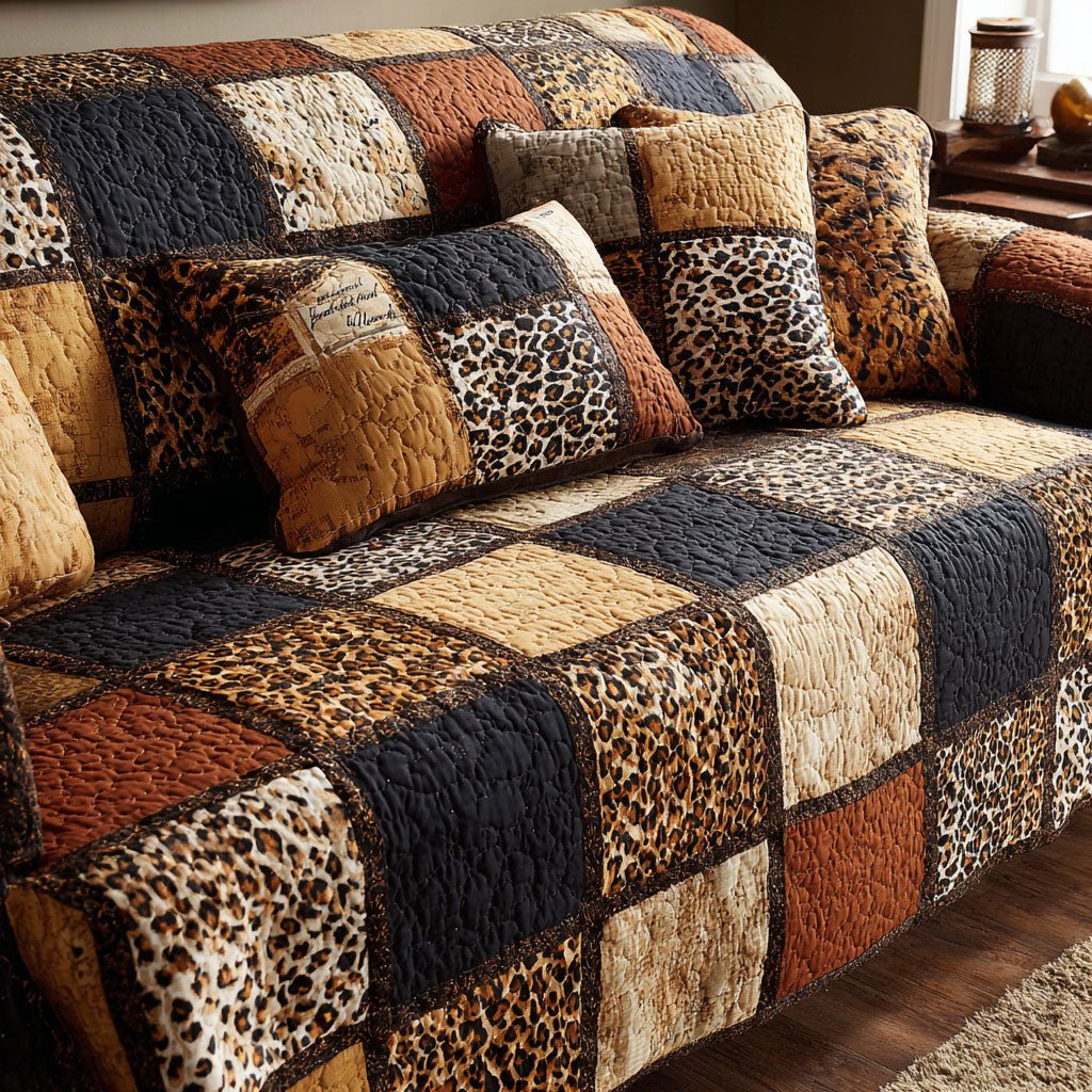 African Harmony Quilted Sofa Cover Couch Covers Melanin Gifts For Black Women - Tradiviet