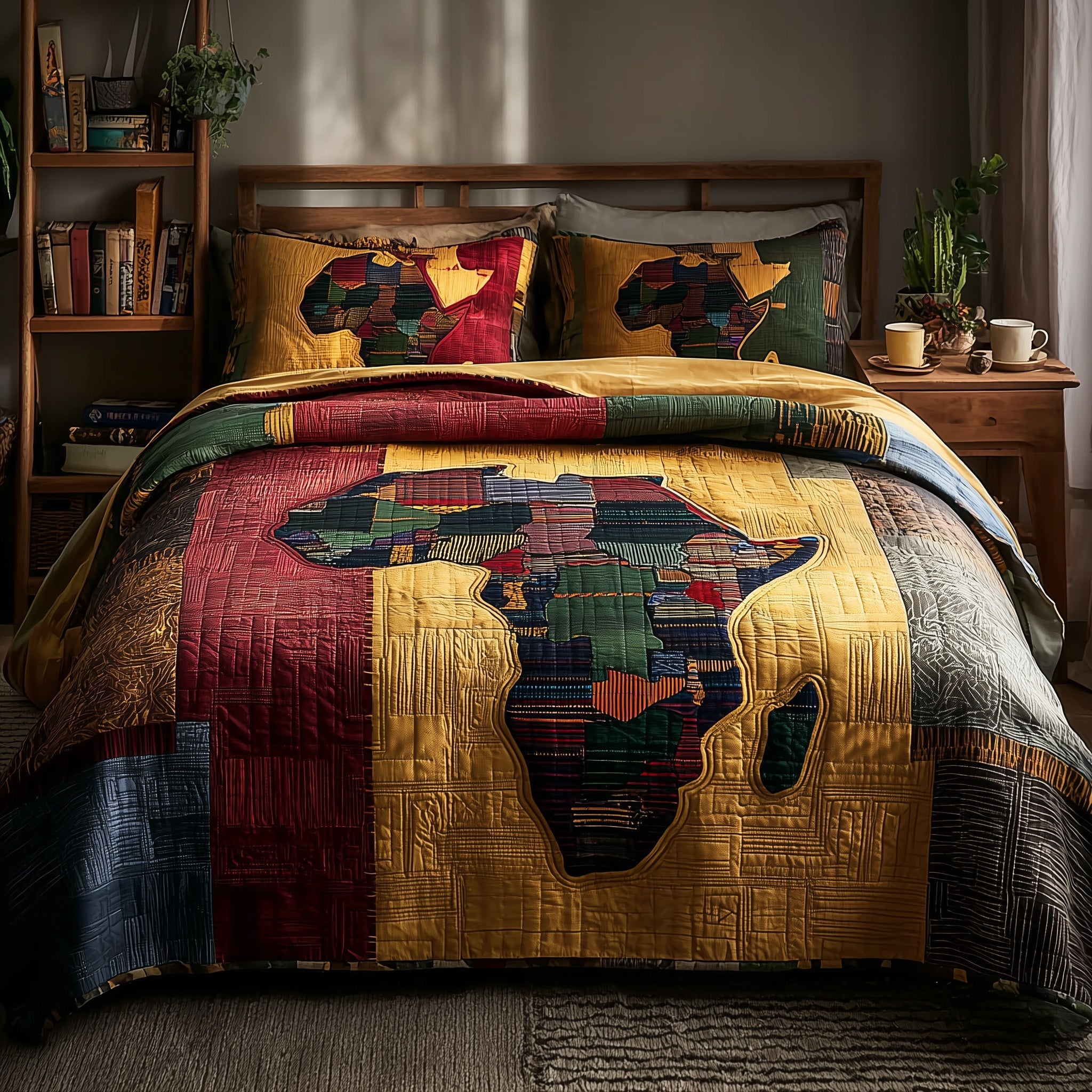 African Heritage Quilted Bedding Set African Heritage Collection Gift For African Lovers - Tradiviet