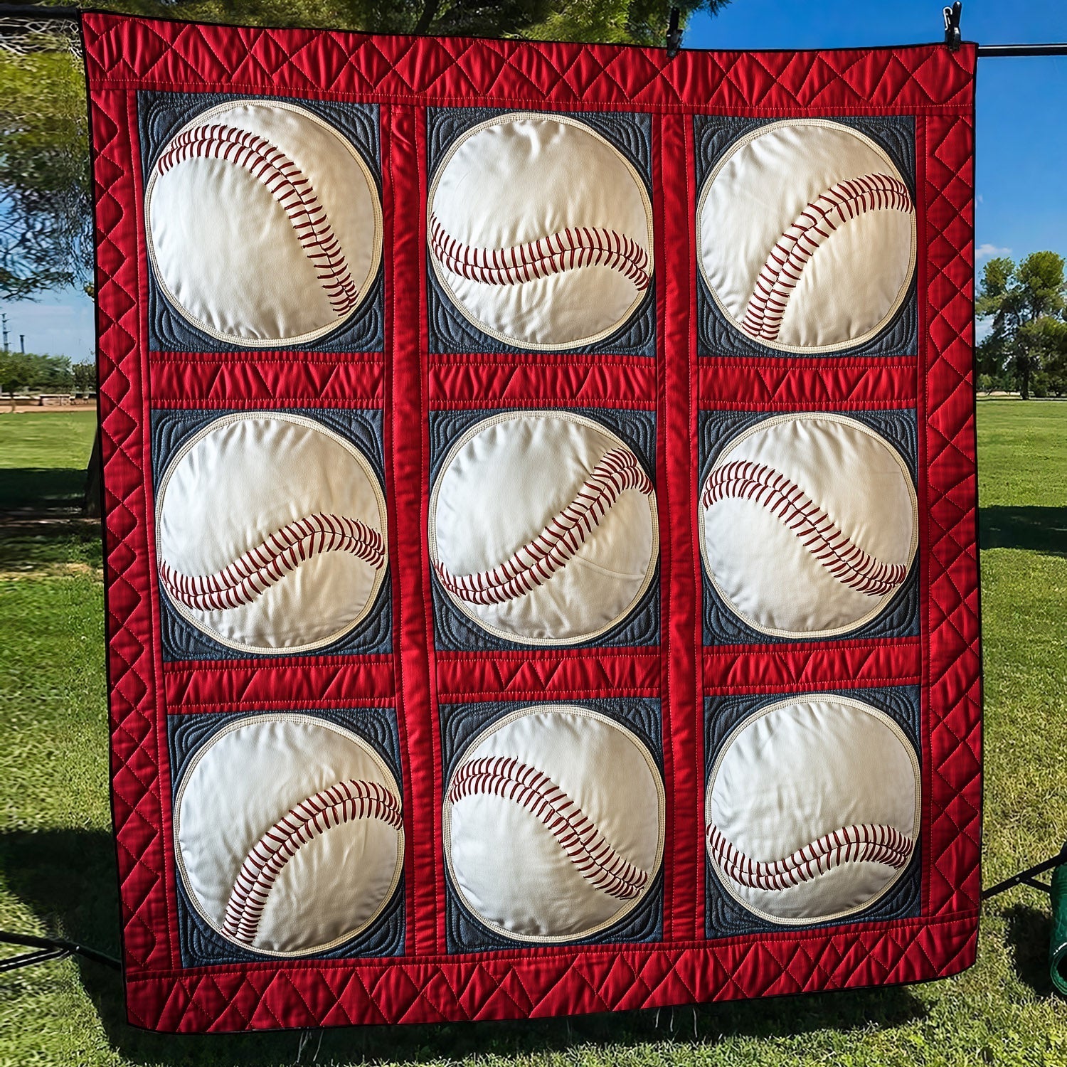 All-Star Baseball Quilted Blanket America Celebrates 250Th Anniversary Gift For Decor Home - Tradiviet