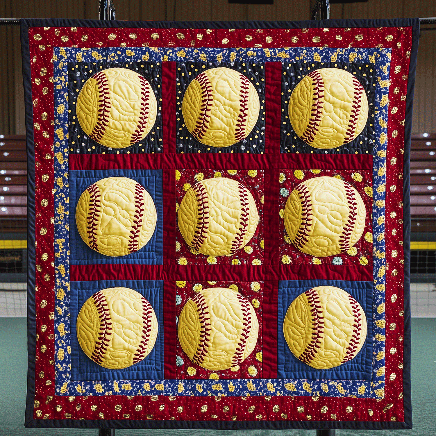 All-Star Softball Quilted Blanket America's Birthday Gift For House Decor - Tradiviet