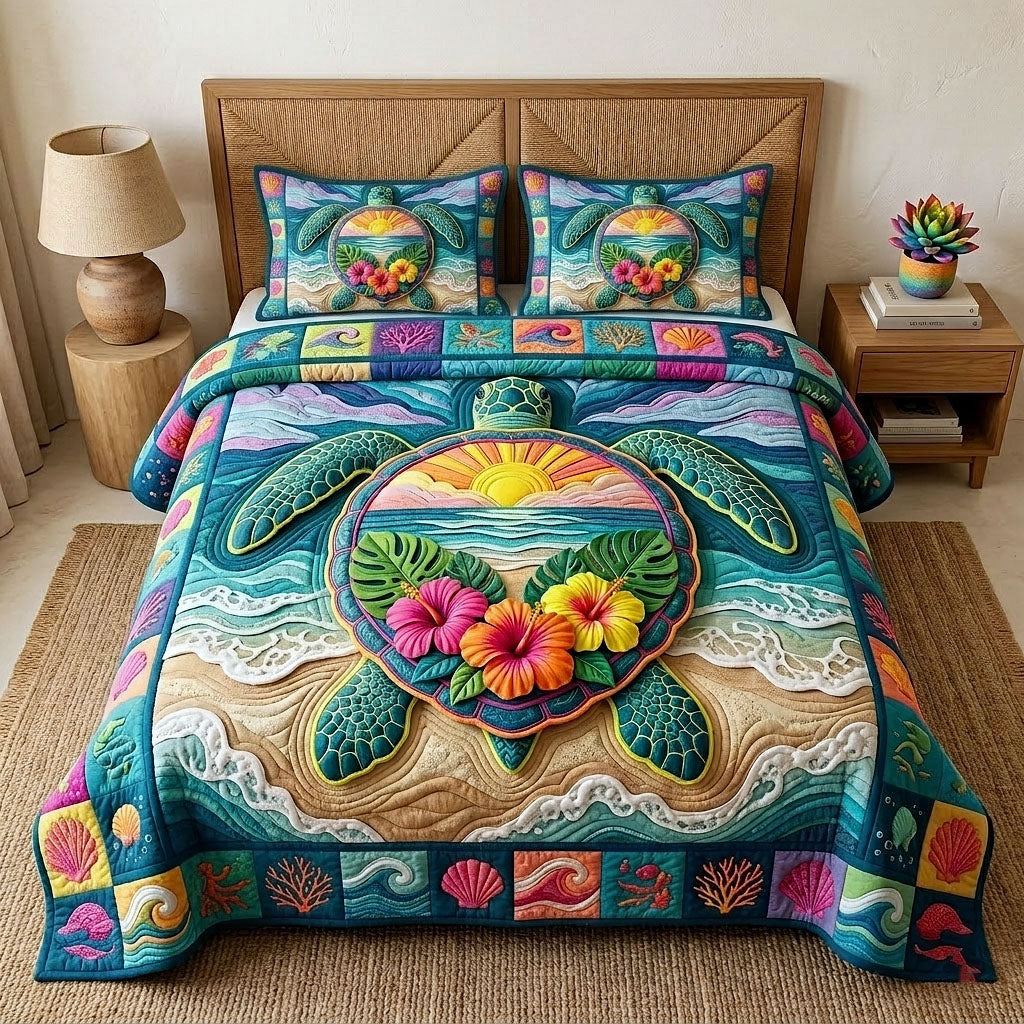 Aloha Breeze Quilted Bedding Set Aloha Breeze Finish Gift For Aloha Breeze - Tradiviet