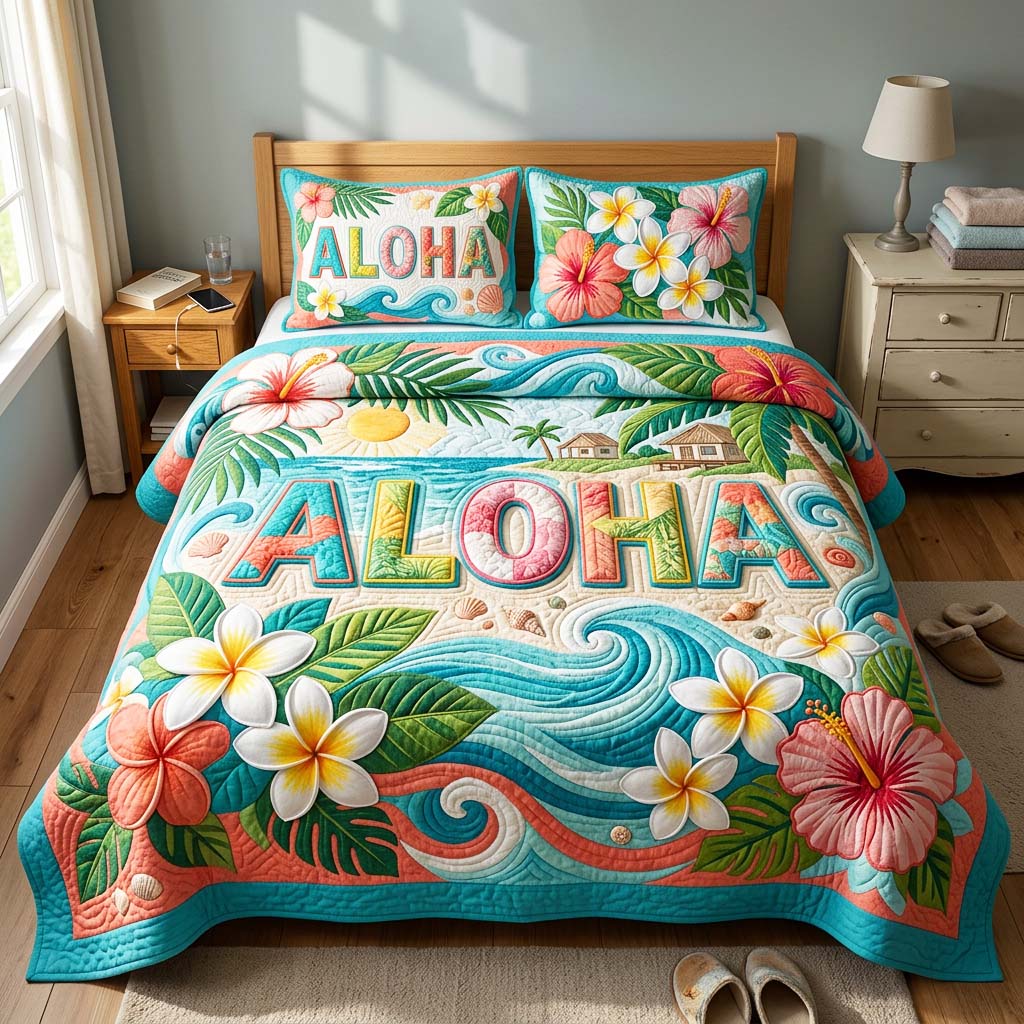 Aloha Breeze Quilted Bedding Set Aloha Breeze Tribute Gift For Breeze Mom - Tradiviet