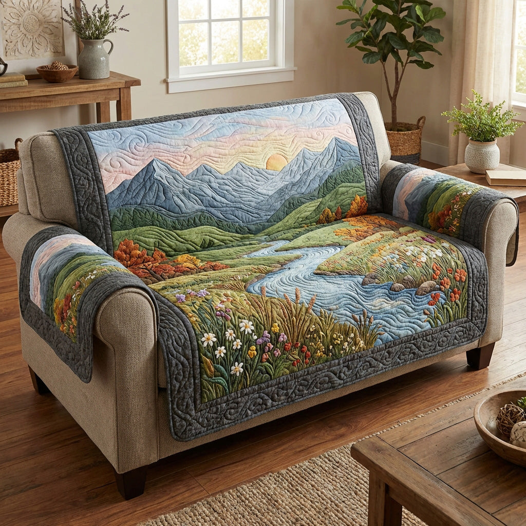 Alpine Meadow Quilted Sofa Cover Pretty Sofa Covers Tree Of Life Gifts For Parents - Tradiviet