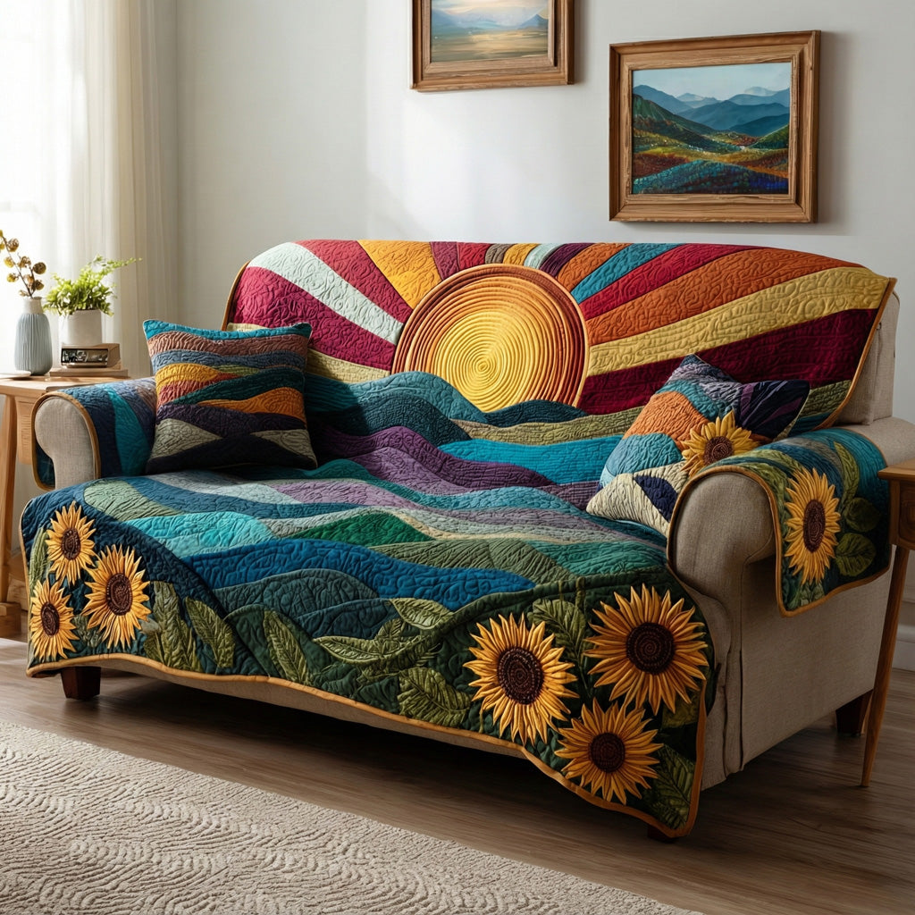 Alpine Radiance Quilted Sofa Cover Warm Room Decor Cozy Home Decor Gifts - Tradiviet