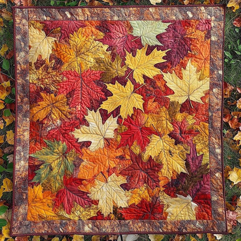 Amber Autumn Whispers Quilted Blanket July 4 1776 July 4 2026 Gift For Cozy Home - Tradiviet