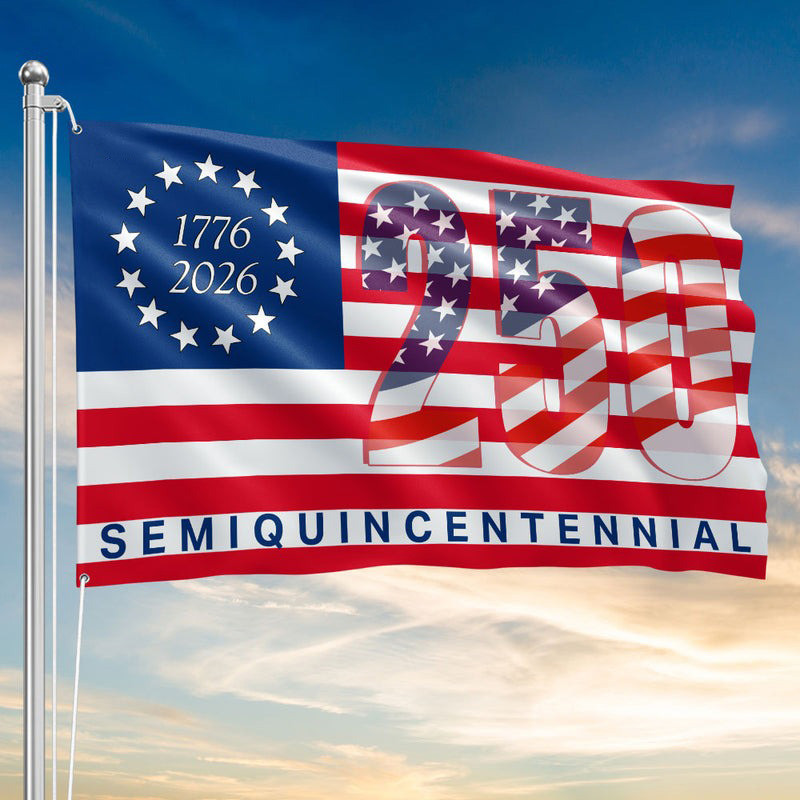 America 250th Anniversary Semiquincentennial Flag 1776-2026 Patriotic USA Flag Yard Decor - Tradiviet