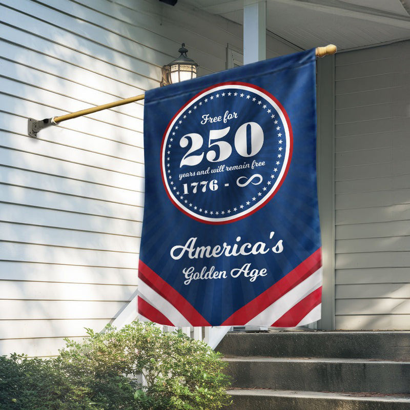 America's Golden Age 250Th Anniversary Flag Semiquincentennial 1776 2026 Patriot Yard Decor - Tradiviet