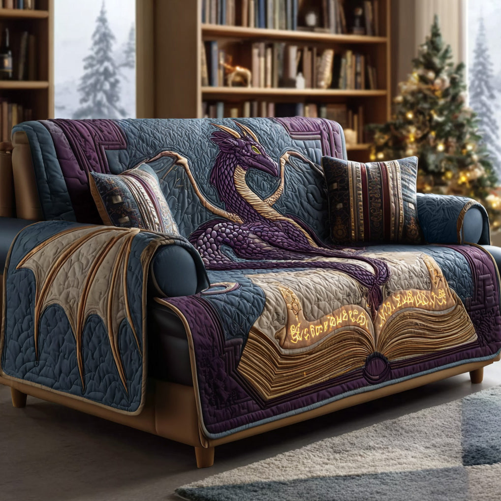 Amethyst Spellkeeper Quilted Sofa Cover Aesthetic Home Room Decor Interior Design Gift Ideas - Tradiviet