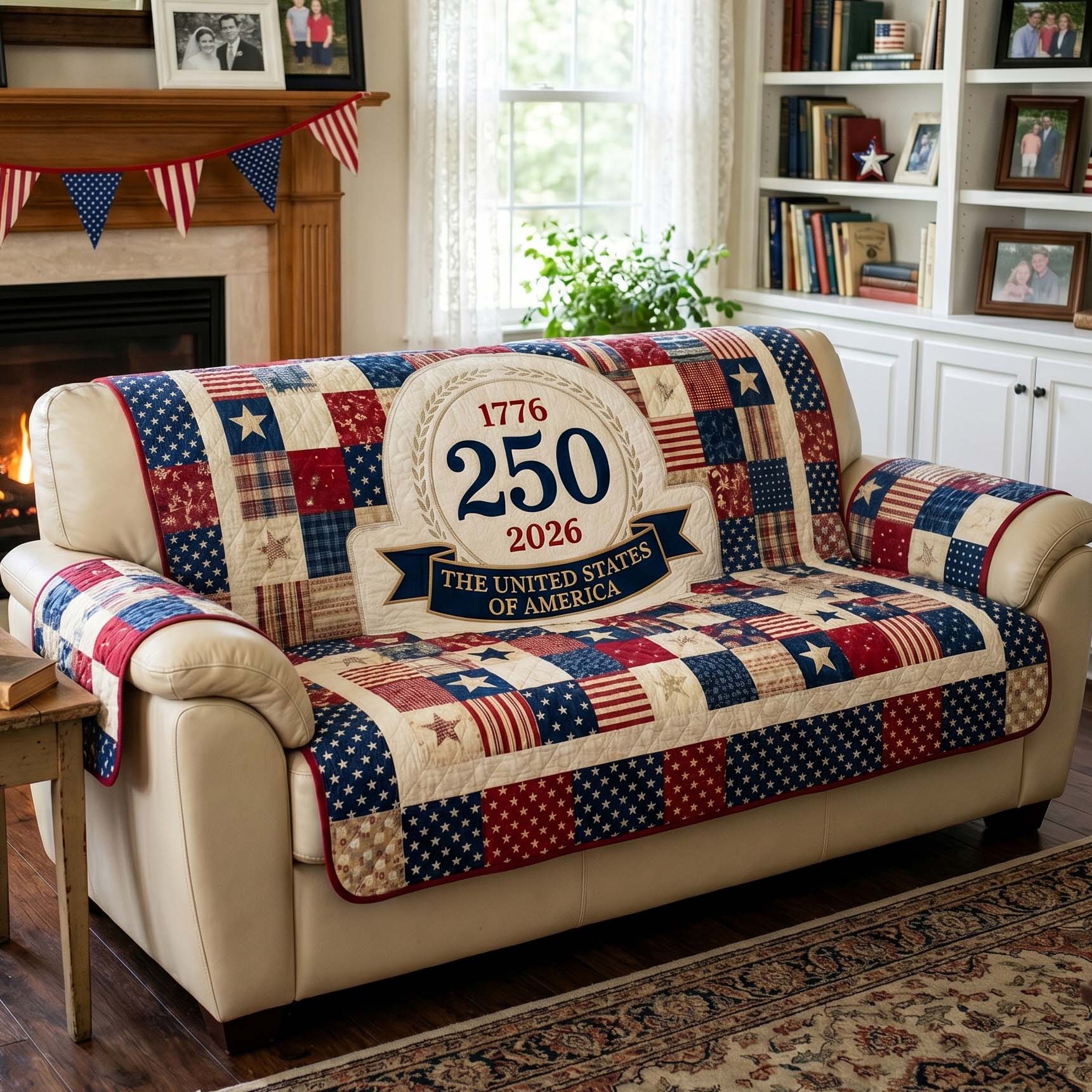 Ancestral Glory 250 Quilted Sofa Cover Warm Room Decor Home Gift For Him - Tradiviet