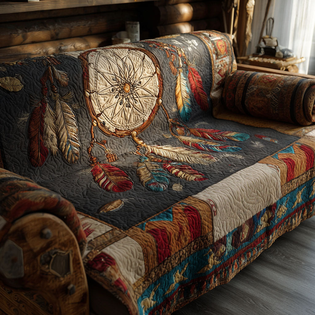 Ancestral Weave Quilted Sofa Cover Best Sofa Slipcovers Native American Mother'S Day Gifts - Tradiviet
