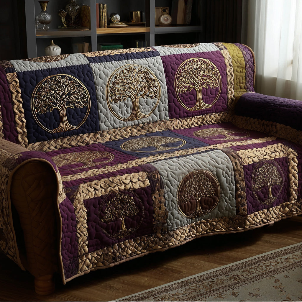 Ancient Canopy Quilted Sofa Cover Best Couch Covers Tree Of Life Themed Gifts - Tradiviet
