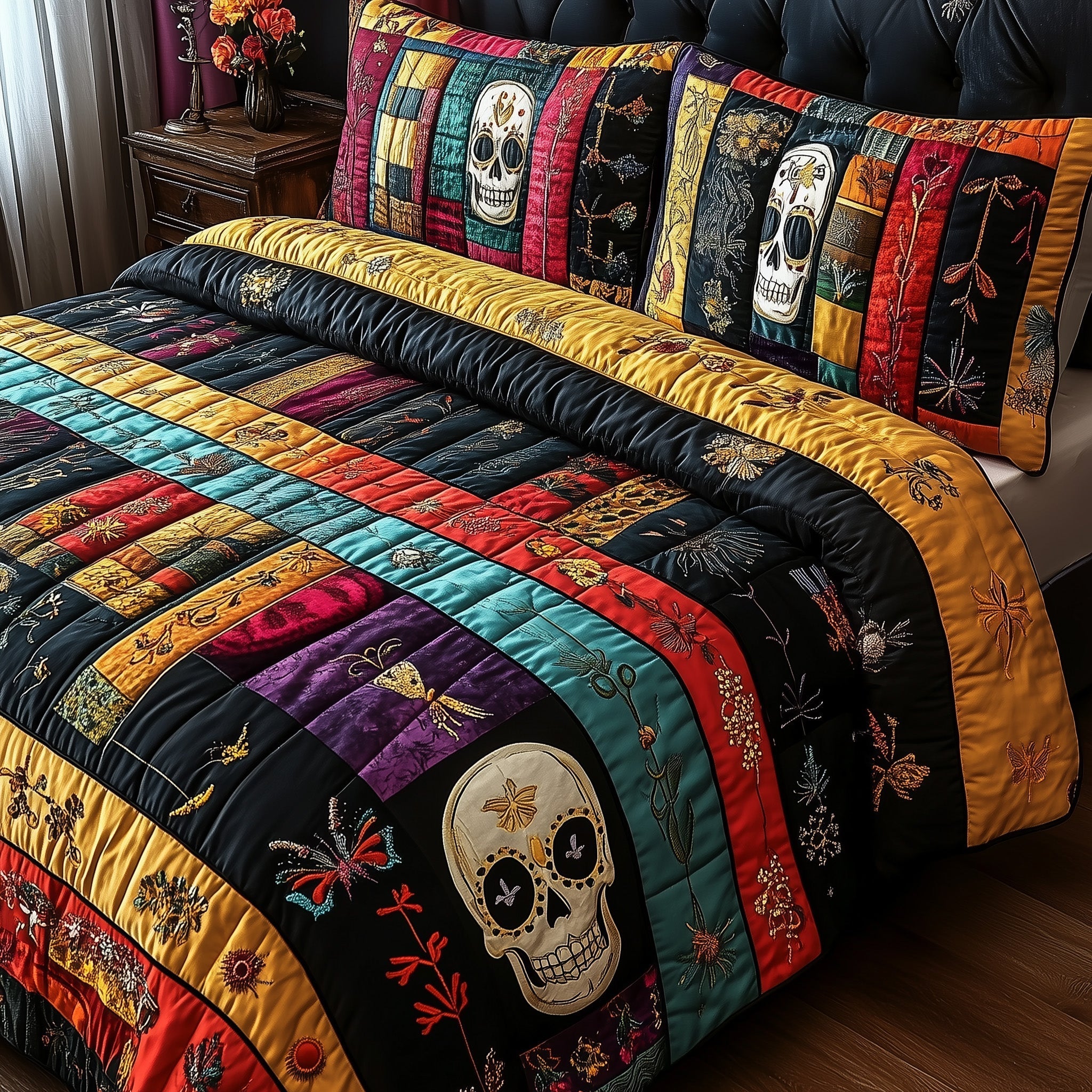 Ancient Library Quilted Bedding Set Ancient Library River Gift For Ancient Library - Tradiviet