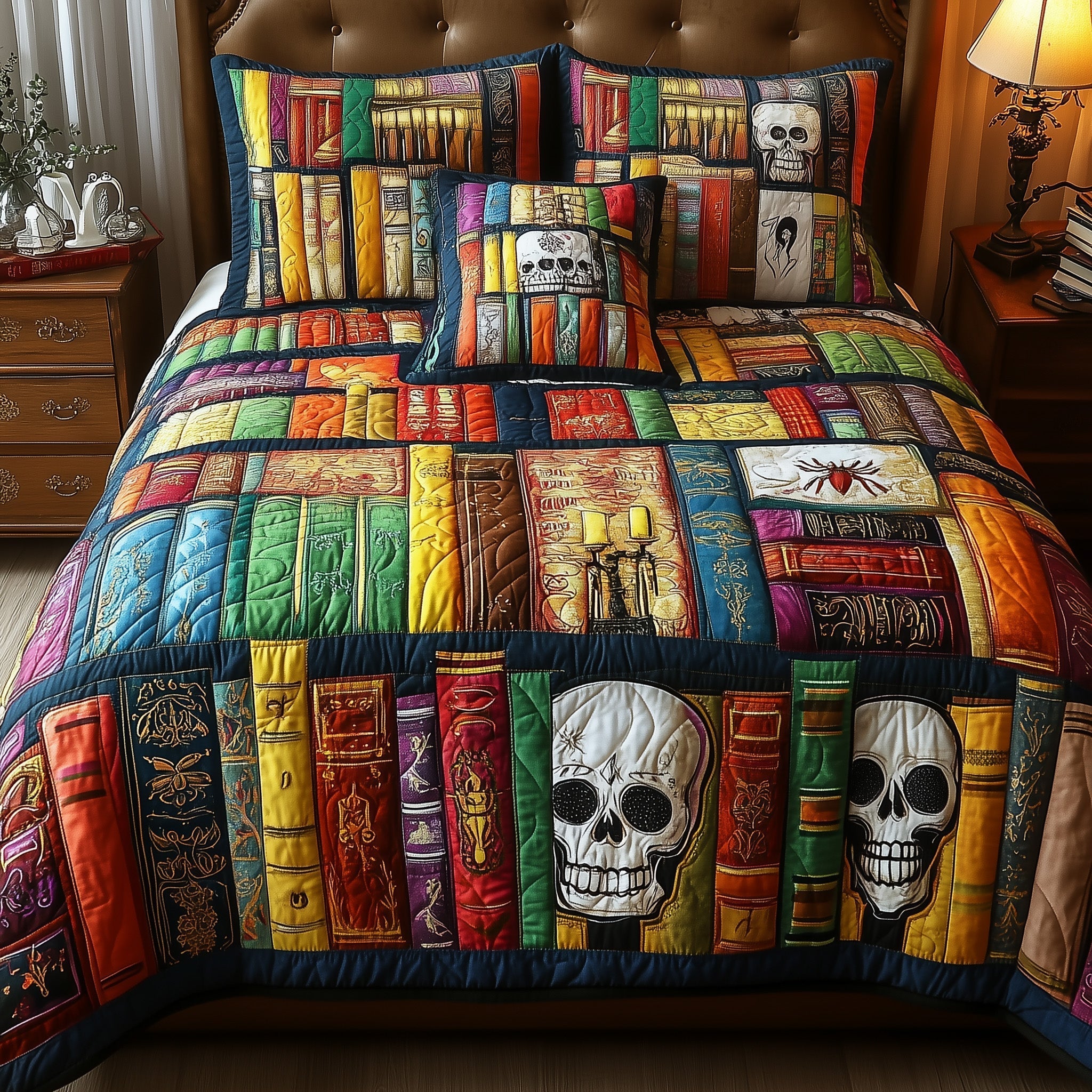 Ancient Library Quilted Bedding Set Ancient Library Story Gift For Ancient Fans - Tradiviet