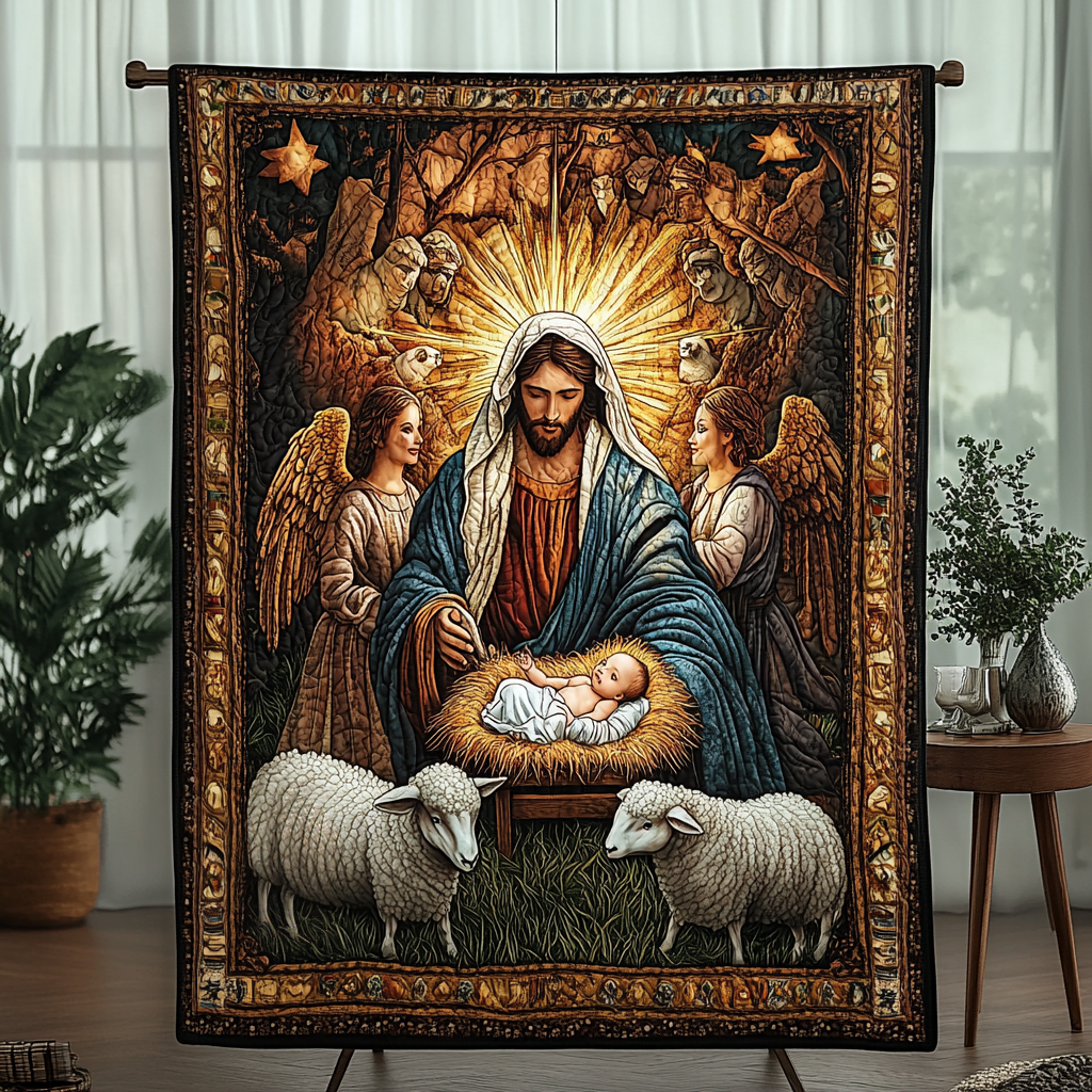 Angelic Scene Quilted Blanket 250 Years Of America Gift For Girls - Tradiviet