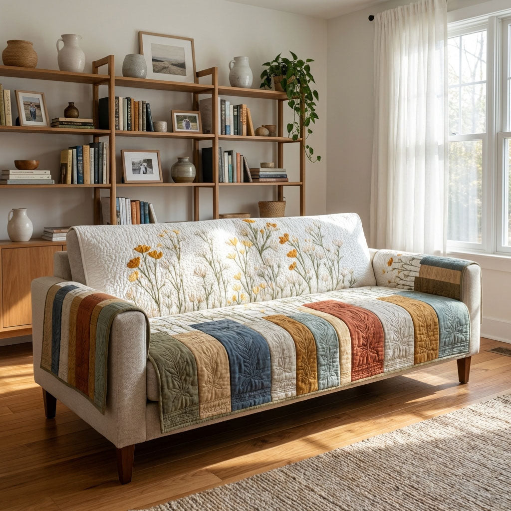Antique Tomes Quilted Sofa Cover Best Sofa Covers Book Themed Gift Items - Tradiviet