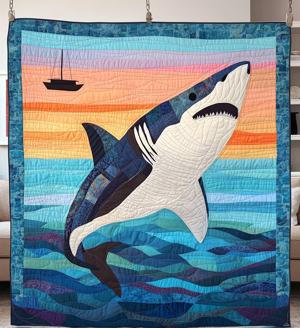Apex Waves Quilted Blanket Independence Day Gift For Modern Decor - Tradiviet