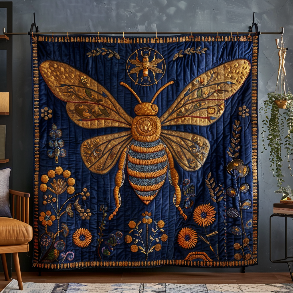 Apiary Artistry Quilted Blanket Independence Day 2026 Gift For Cozy Home - Tradiviet