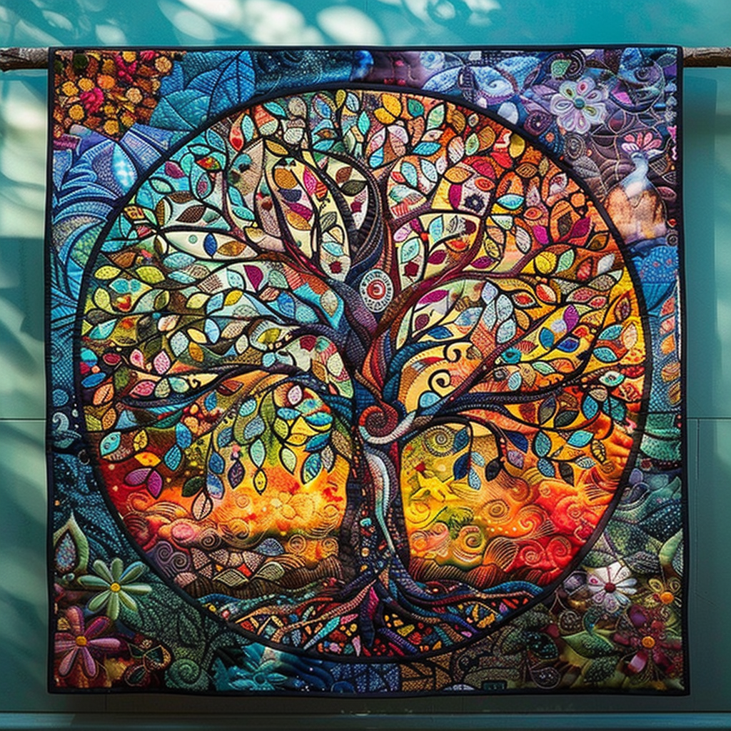 Autumn Arbor Quilted Blanket America Celebrates 250Th Anniversary Gift For Wall Decor - Tradiviet