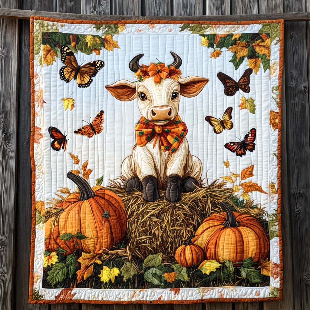 Autumn Butterflies Quilted Blanket In God We Trust Gift For Cozy Home - Tradiviet