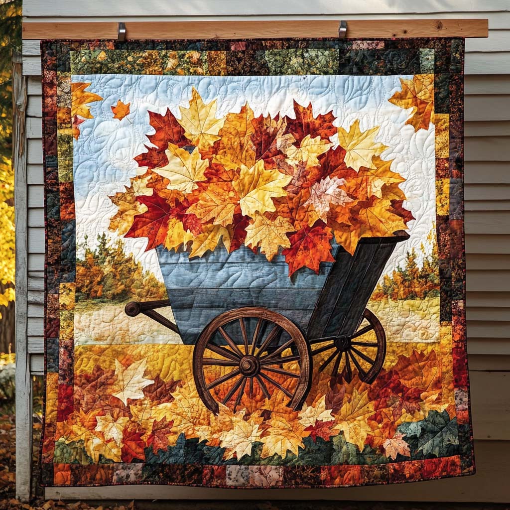 Autumn Golden Harvest Quilted Blanket Holiday Decorations Gifts For A Patriotic Person - Tradiviet