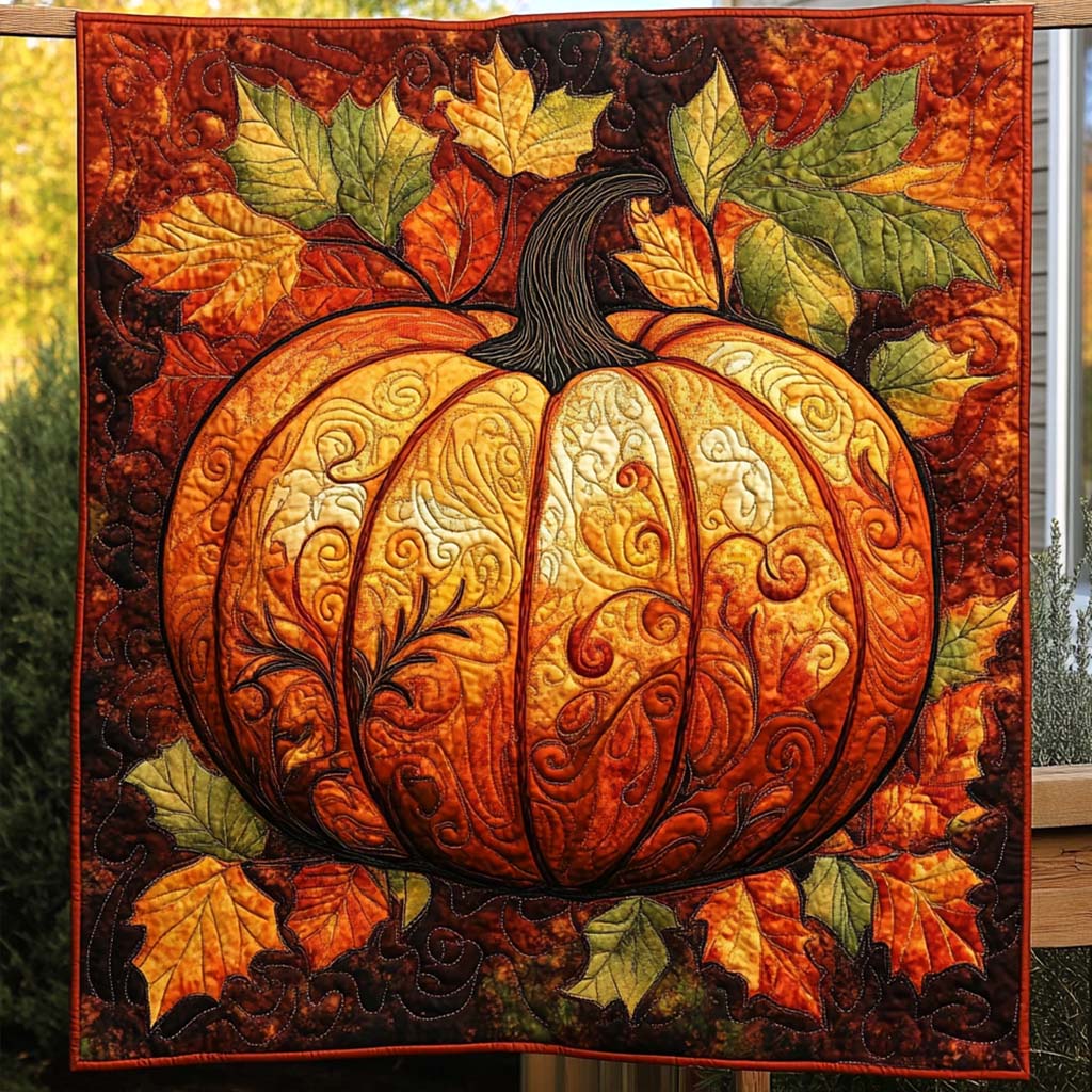 Autumn Harvest Quilted Blanket Indoor Decorations Best Patriotic Gifts - Tradiviet