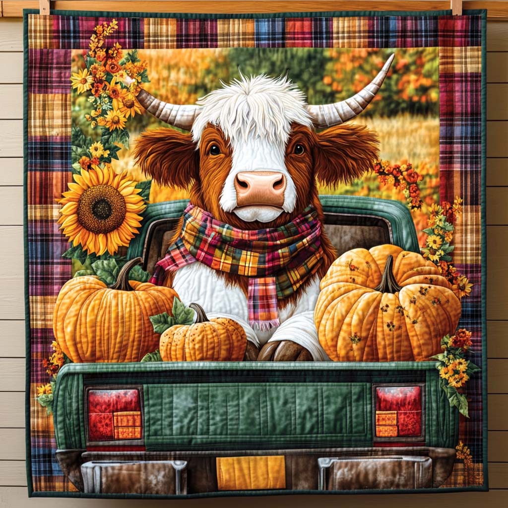 Autumn Harvest Ride Quilted Blanket Decorations Patriotic Presents - Tradiviet