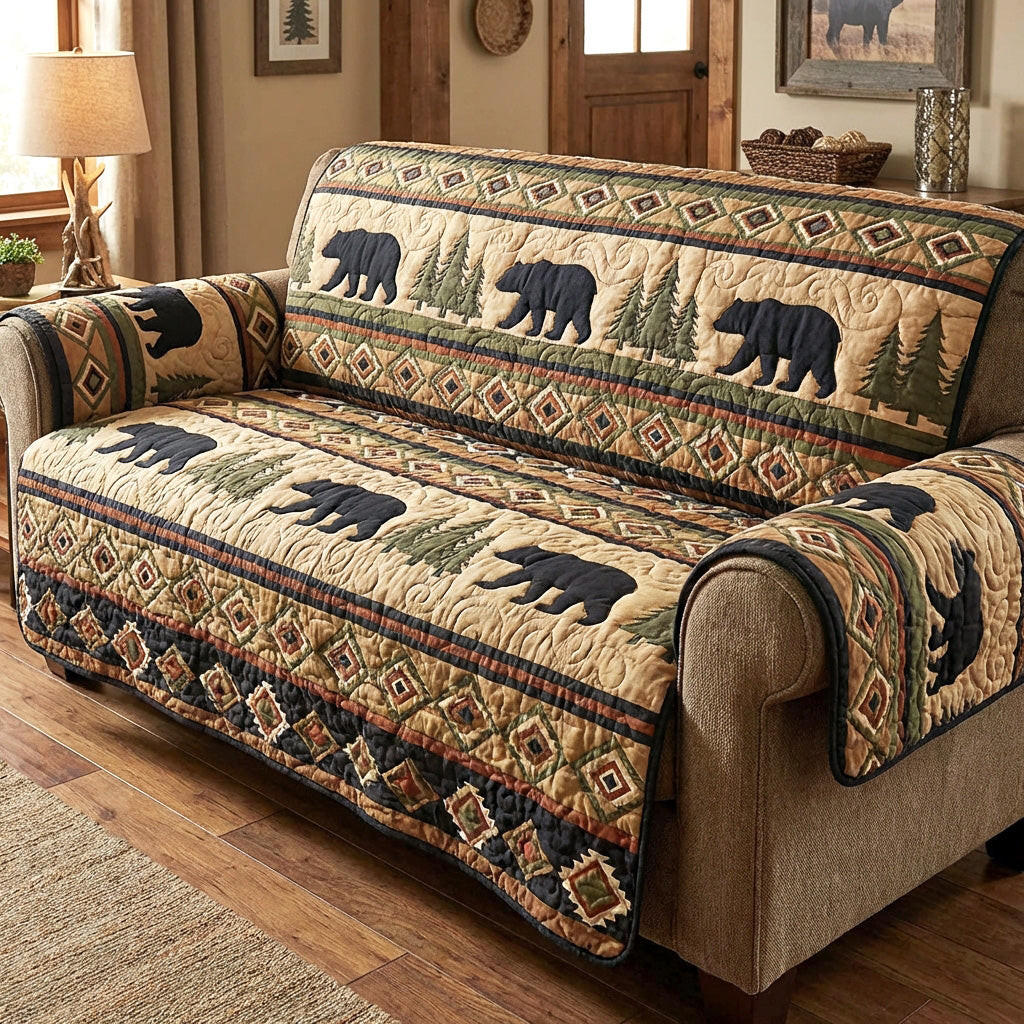 Autumn Lodge Quilted Sofa Cover Home Decorattions Native American Made Gifts - Tradiviet