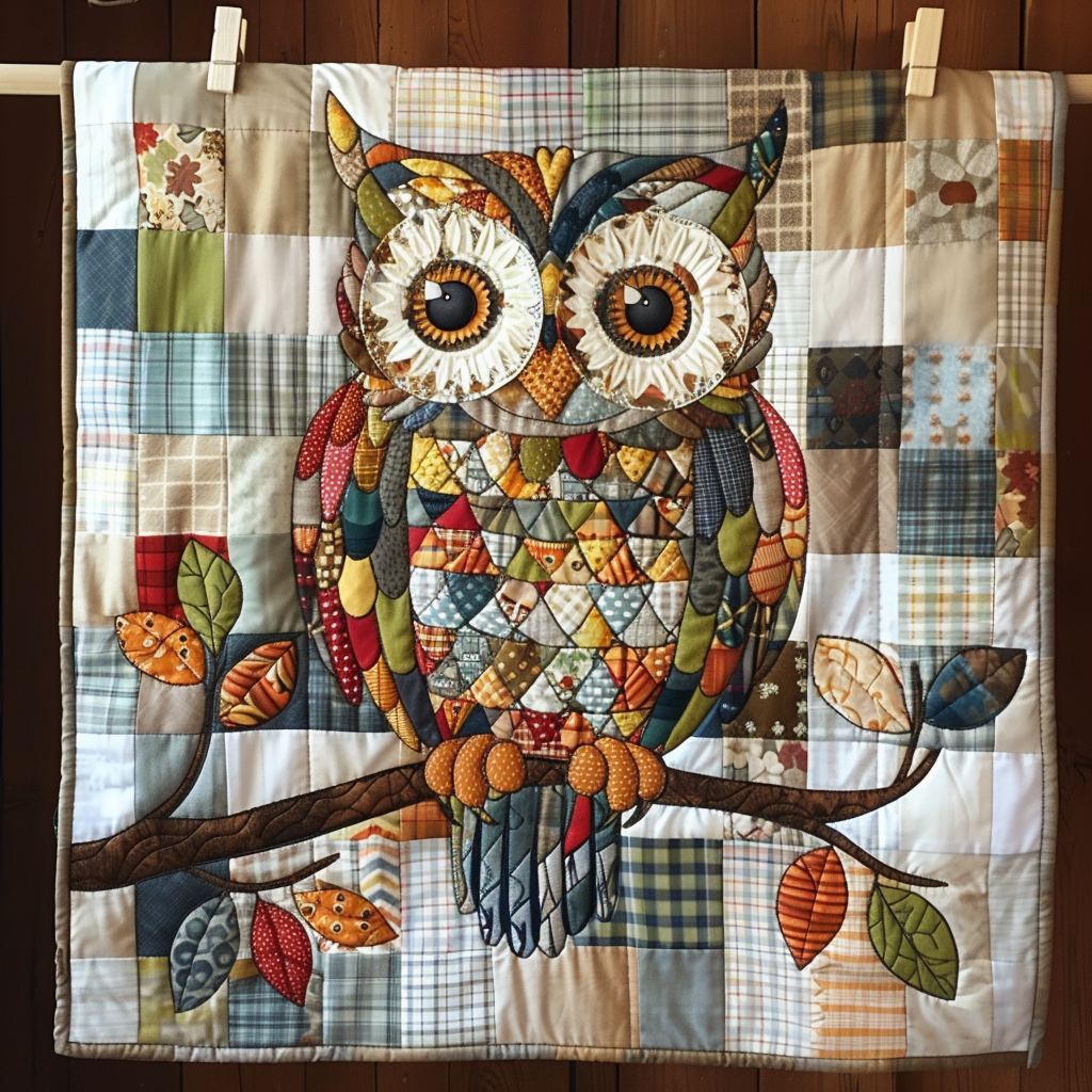 Autumn Patch Owl Quilted Blanket Room Decorations Gift For Brother - Tradiviet