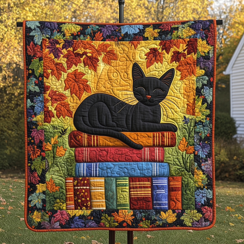Autumn Paws Quilted Blanket Decorating Your Home Gift For Son - Tradiviet