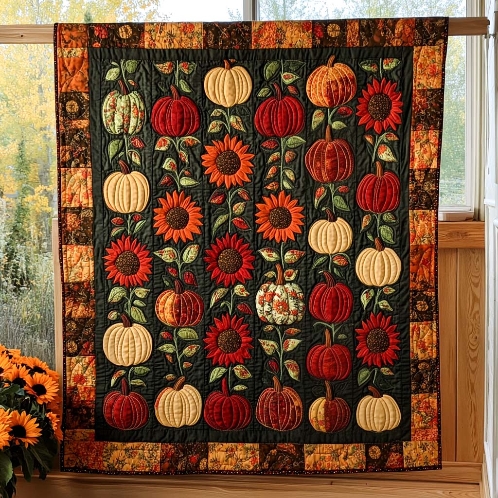 Autumn Splendor Quilted Blanket 4Th Of July Gift For Decor Home - Tradiviet