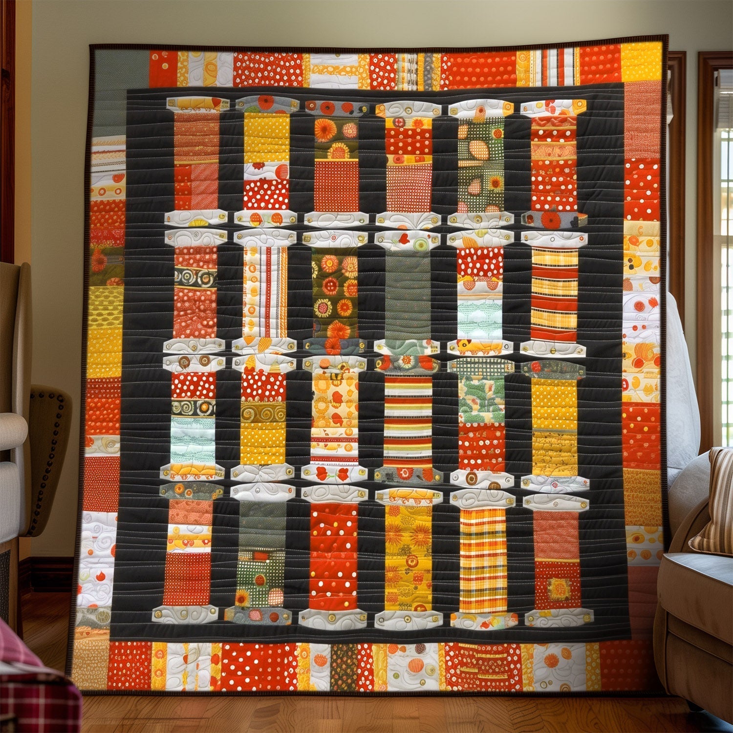 Autumn Threads Quilted Blanket America Celebrates 250Th Anniversary Gift For Living Room - Tradiviet