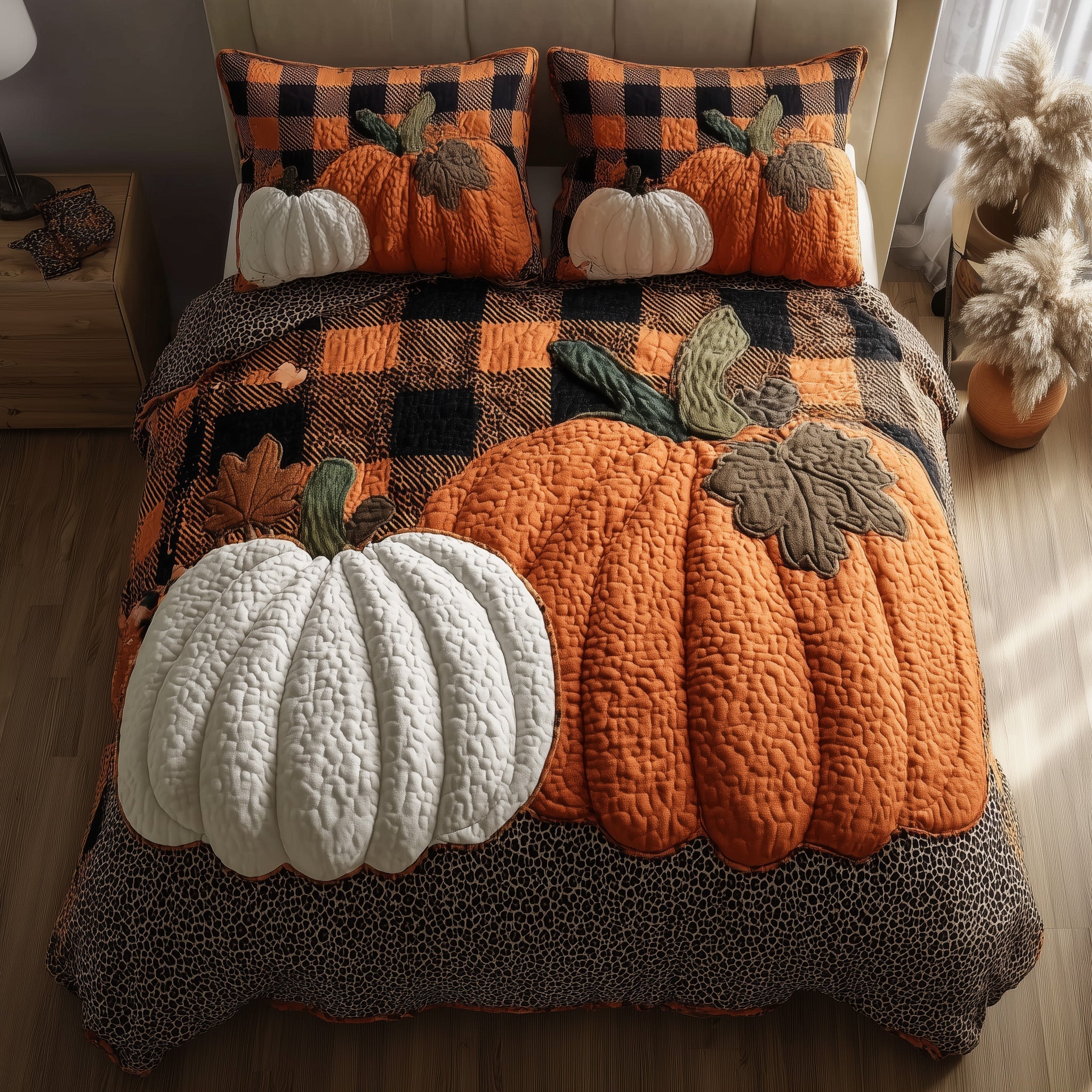 Autumn Vibe Quilted Bedding Set Autumn Vibe Memory Gift For Autumn Vibe - Tradiviet