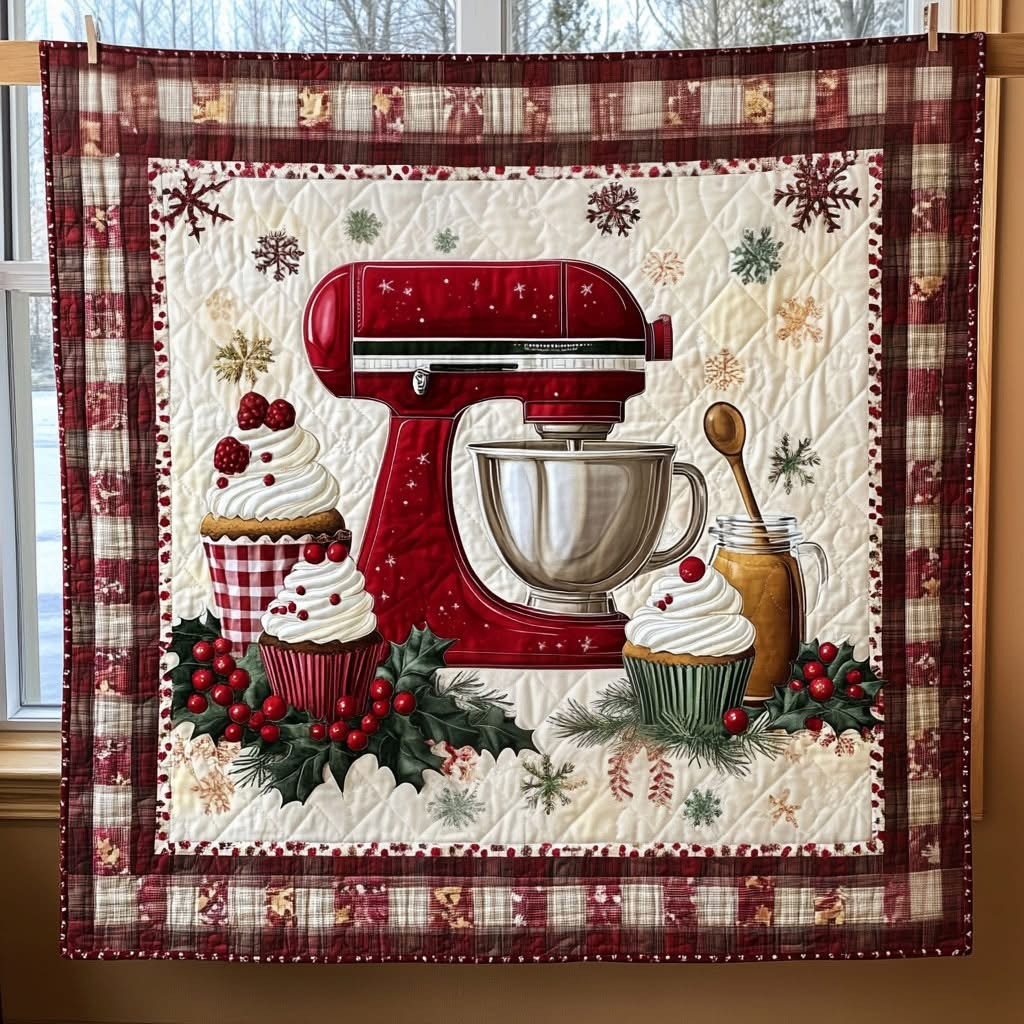 Baking Warm Kitchen Christmas Quilt Blanket Best Gifts For Bakers Baking Lovers - Tradiviet