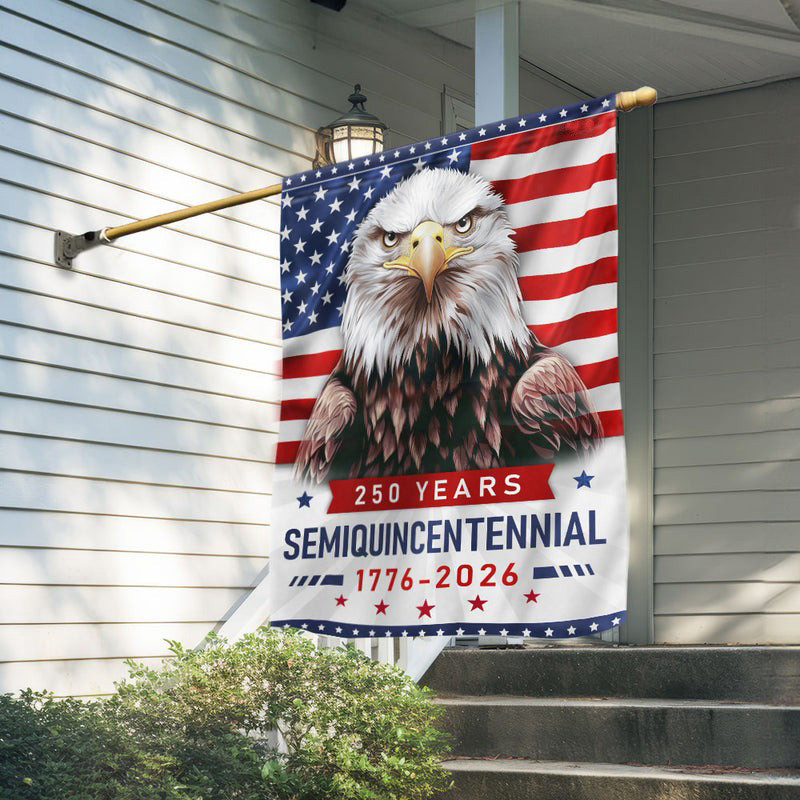 Bald Eagle America Semiquincentennial 250 Years Flag 1776 2026 4Th Of July Decorations - Tradiviet