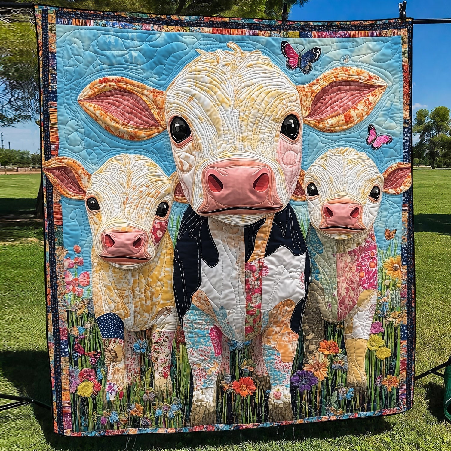 Barnyard Babies Quilted Blanket Room Decor Ideas Gift For Wife - Tradiviet
