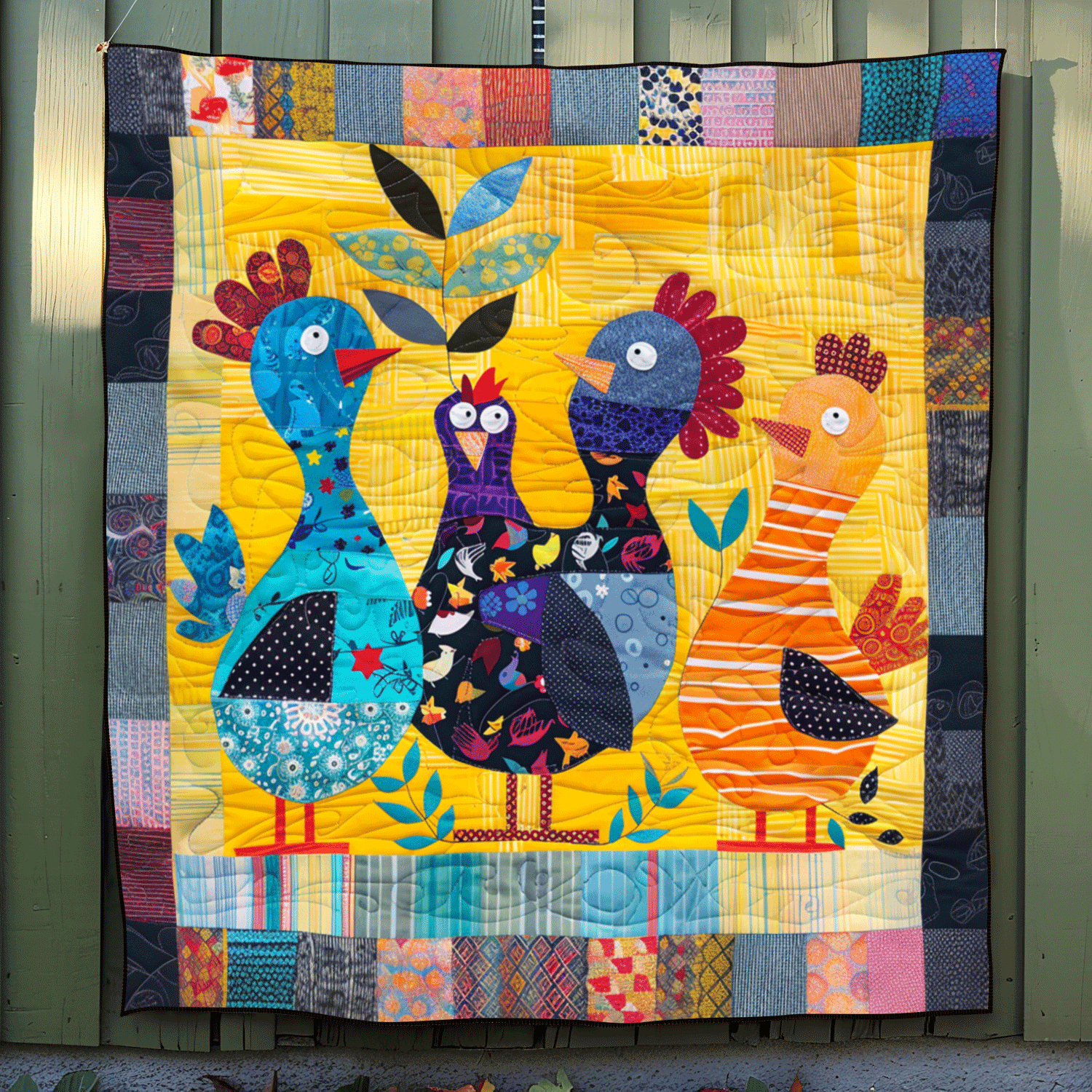 Barnyard Squad Quilted Blanket Mens Bedroom Decor Gift For Family - Tradiviet