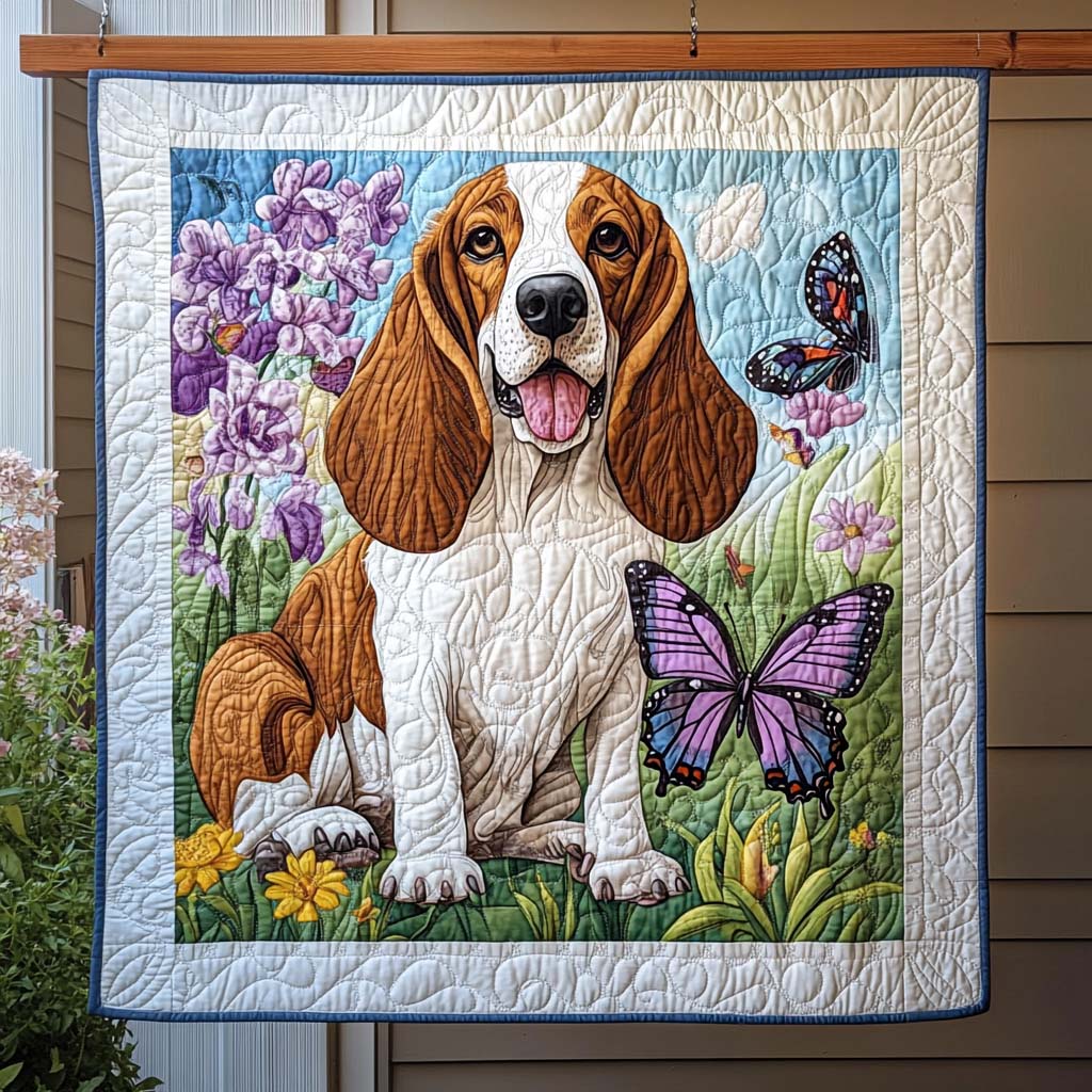 Basset Charm Quilted Blanket House Decorations Inside Gift For Men - Tradiviet