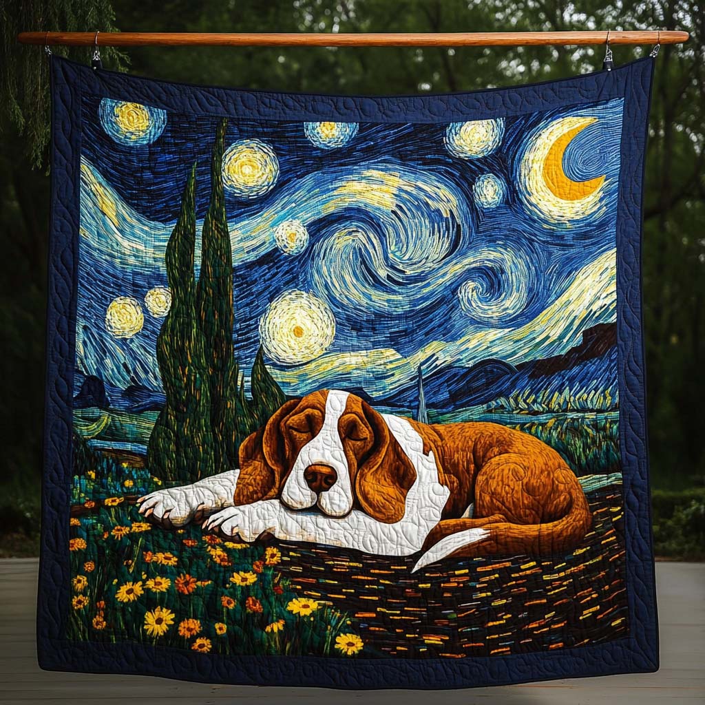 Basset Companion Quilted Blanket Room Decorations Gift For Teacher - Tradiviet
