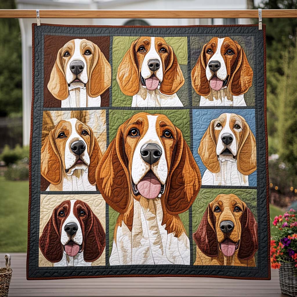 Basset Love Quilted Blanket 250 Years Of Defending Liberty Gift For Home Decor - Tradiviet
