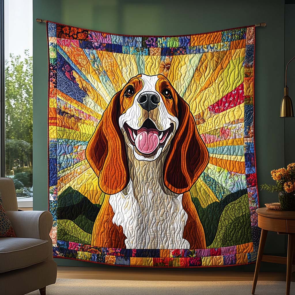 Basset Soul Quilted Blanket 4Th Of July Clothes Gift For Wall Decor - Tradiviet